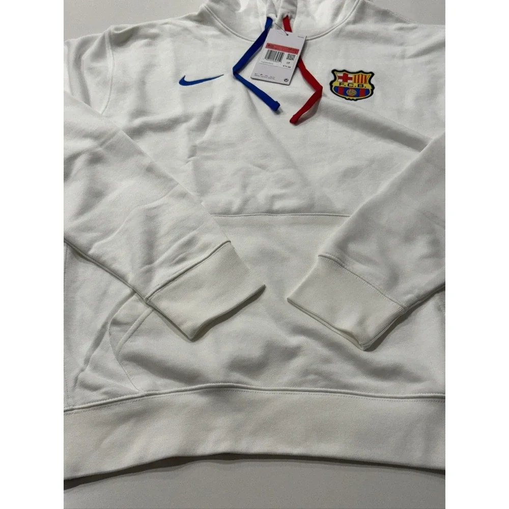 Nike F.C.B. Hoodie DV5563-100 Men's L White F.C. Barcelona Soccer